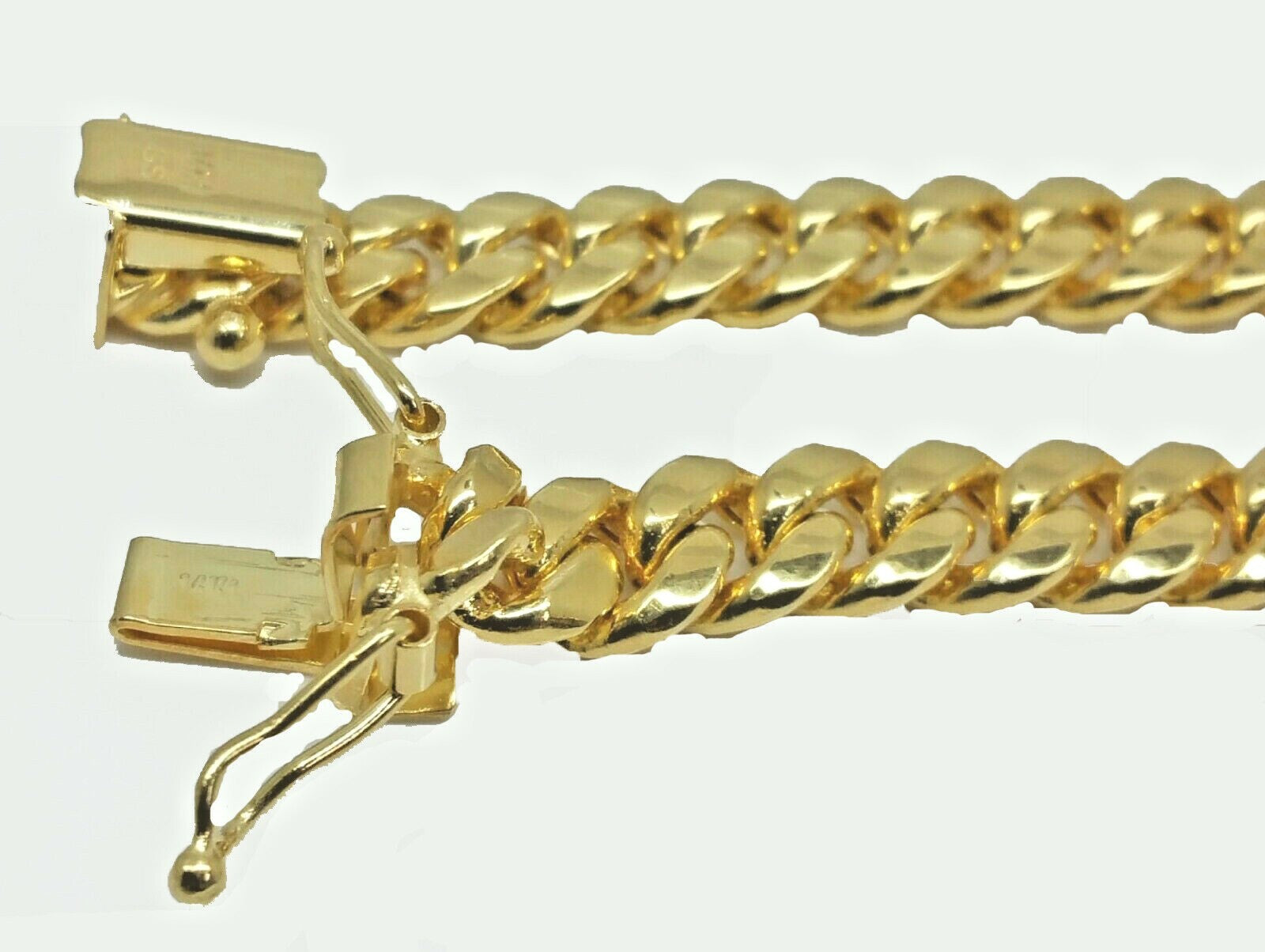 Real 14k Gold Necklace Miami Cuban Link chain 7mm 18"- 30" 14k Real 14kt For Men
